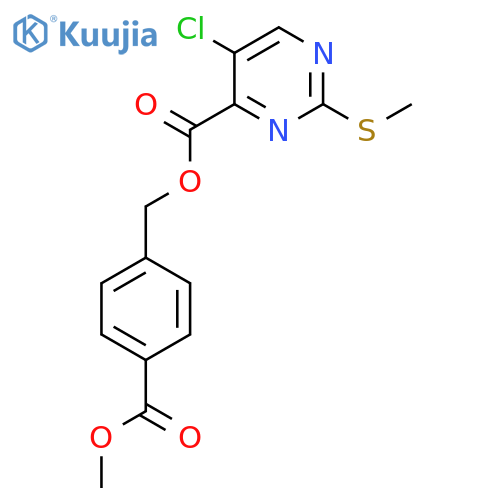 [4-(Methoxycarbonyl)phenyl]methyl 5-chloro-2-(methylsulfanyl)pyrimidine-4-carboxylate structure