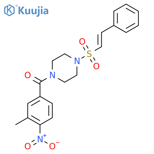 1-(3-Methyl-4-nitrobenzoyl)-4-(2-phenylethenesulfonyl)piperazine structure