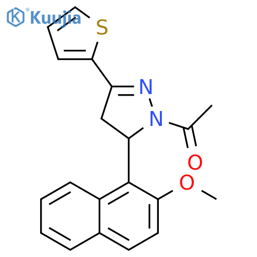 1-5-(2-methoxynaphthalen-1-yl)-3-(thiophen-2-yl)-4,5-dihydro-1H-pyrazol-1-ylethan-1-one structure