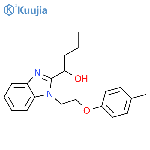 1-{1-2-(4-methylphenoxy)ethyl-1H-1,3-benzodiazol-2-yl}butan-1-ol structure