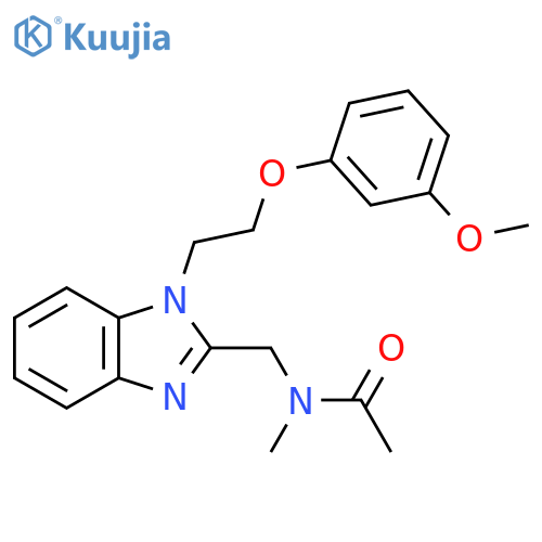 N-({1-2-(3-methoxyphenoxy)ethyl-1H-1,3-benzodiazol-2-yl}methyl)-N-methylacetamide structure