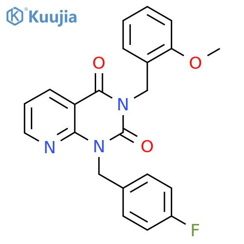 1-(4-fluorophenyl)methyl-3-(2-methoxyphenyl)methyl-1H,2H,3H,4H-pyrido2,3-dpyrimidine-2,4-dione structure
