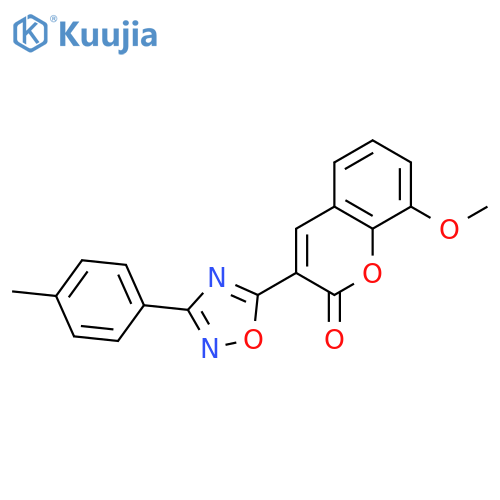 8-methoxy-3-3-(4-methylphenyl)-1,2,4-oxadiazol-5-yl-2H-chromen-2-one structure