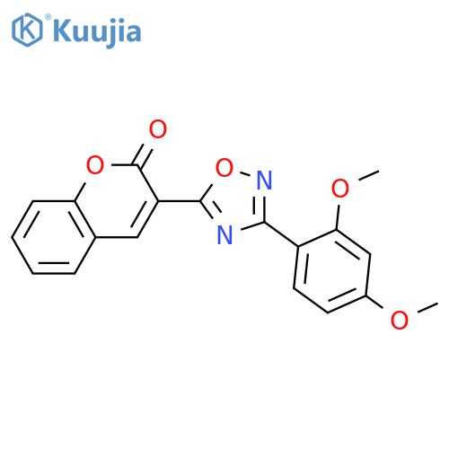 3-3-(2,4-dimethoxyphenyl)-1,2,4-oxadiazol-5-yl-2H-chromen-2-one structure