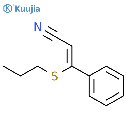 2-Propenenitrile, 3-phenyl-3-(propylthio)-, (Z)- structure
