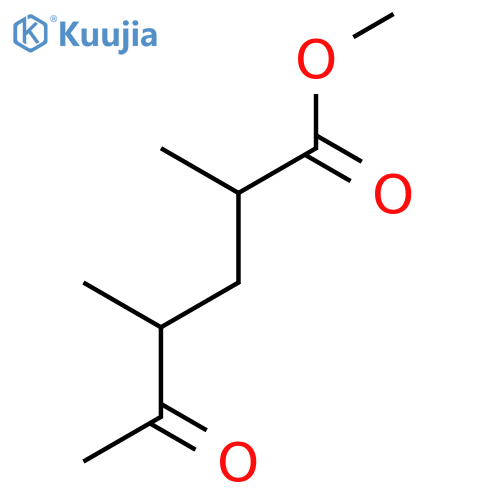 Hexanoic acid, 2,4-dimethyl-5-oxo-, methyl ester structure
