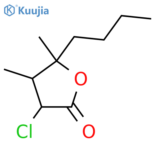 5-Butyl-3-chloro-4,5-dimethyloxolan-2-one structure