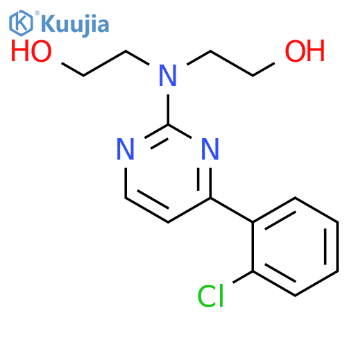 Ethanol, 2,2'-[[4-(2-chlorophenyl)-2-pyrimidinyl]imino]bis- structure