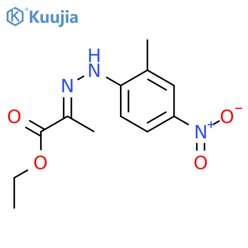 ethyl 2-2-(2-methyl-4-nitrophenyl)hydrazin-1-ylidenepropanoate structure