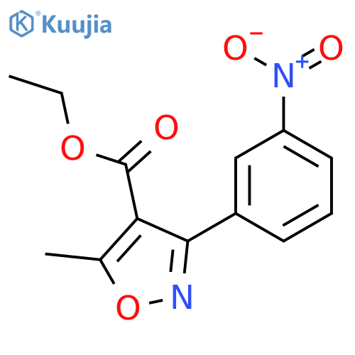 Ethyl 5-methyl-3-(3-nitrophenyl)-1,2-oxazole-4-carboxylate structure