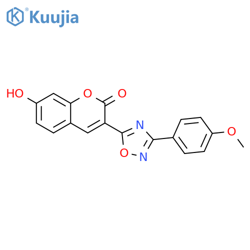 7-hydroxy-3-3-(4-methoxyphenyl)-1,2,4-oxadiazol-5-yl-2H-chromen-2-one structure