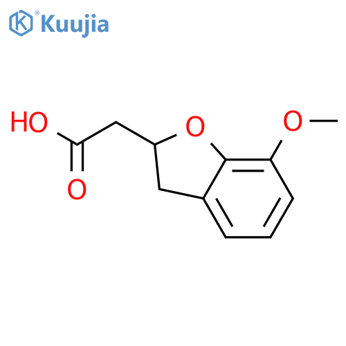 3-Benzofuranacetic acid, 2,3-dihydro-7-methoxy- structure