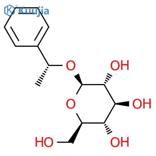 (R)-1-phenylethyl beta-D-glucopyranoside structure