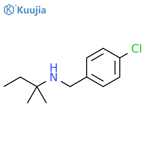 (4-chlorophenyl)methyl(2-methylbutan-2-yl)amine structure