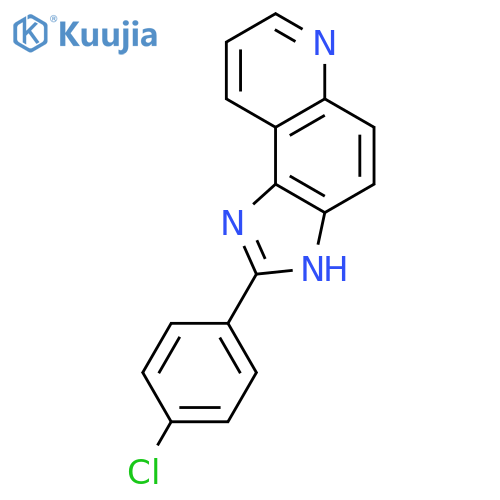 1H-Imidazo[4,5-f]quinoline, 2-(4-chlorophenyl)- structure