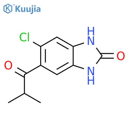 2H-Benzimidazol-2-one, 5-chloro-1,3-dihydro-6-(2-methyl-1-oxopropyl)- structure