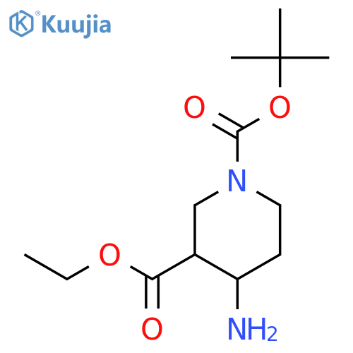 1-Tert-Butyl 3-ethyl 4-aminopiperidine-1,3-dicarboxylate structure