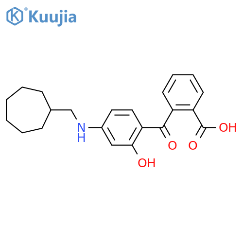 Benzoic acid, 2-[4-(cycloheptylmethylamino)-2-hydroxybenzoyl]- structure