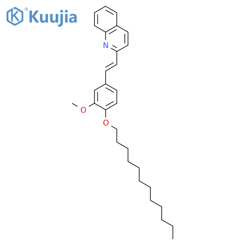 Quinoline, 2-[2-[4-(dodecyloxy)-3-methoxyphenyl]ethenyl]- structure