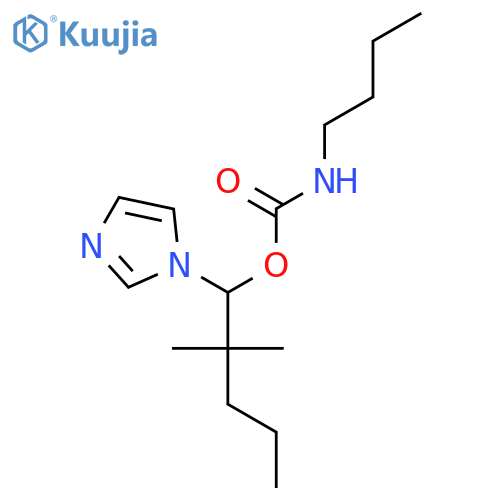 Carbamic acid, butyl-, 1-(1H-imidazol-1-yl)-2,2-dimethylpentyl ester structure