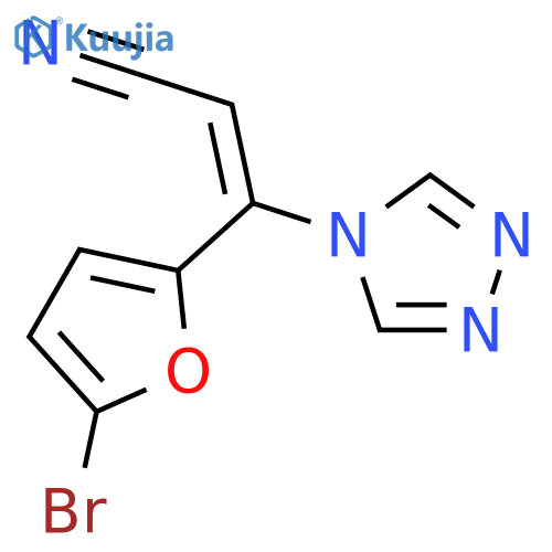 2-Propenenitrile, 3-(5-bromo-2-furanyl)-3-(4H-1,2,4-triazol-4-yl)-, (Z)- structure