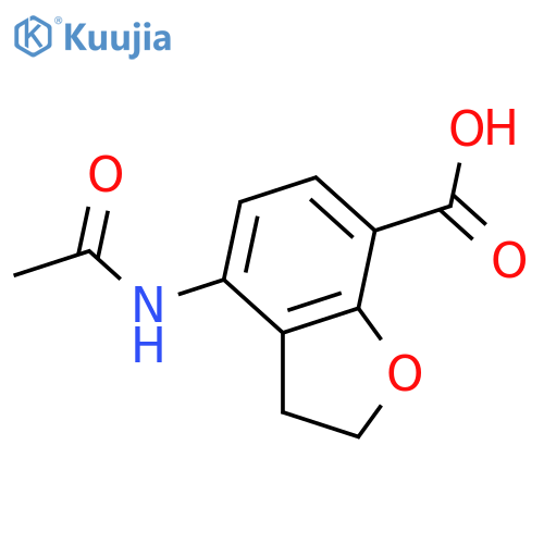 4-(Acetylamino)-2,3-dihydro-1-benzofuran-7-carboxylic Acid structure