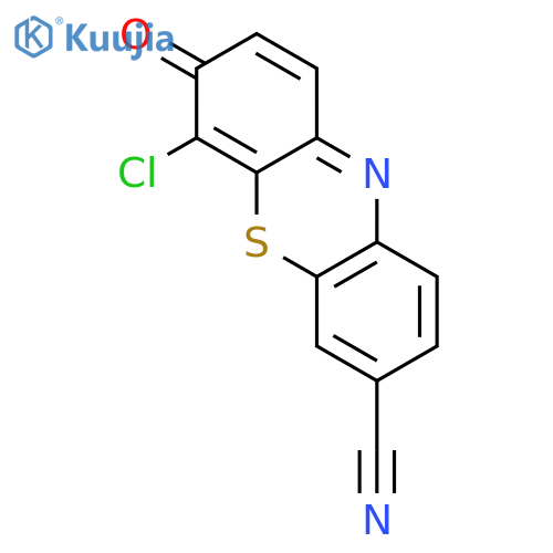 3H-Phenothiazine-7-carbonitrile, 4-chloro-3-oxo- structure