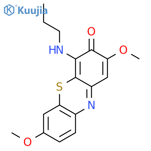 3H-Phenothiazin-3-one, 2,7-dimethoxy-4-(propylamino)- structure