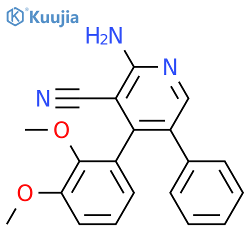 3-Pyridinecarbonitrile, 2-amino-4-(2,3-dimethoxyphenyl)-5-phenyl- structure