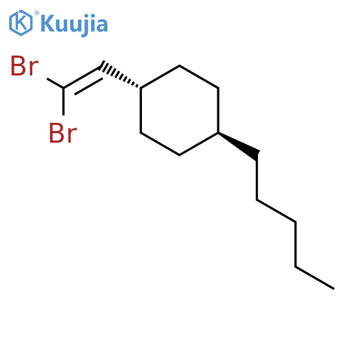 Cyclohexane, 1-(2,2-dibromoethenyl)-4-pentyl-, trans- structure