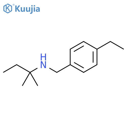 (4-ethylphenyl)methyl(2-methylbutan-2-yl)amine structure