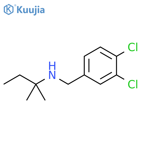 (3,4-dichlorophenyl)methyl(2-methylbutan-2-yl)amine structure