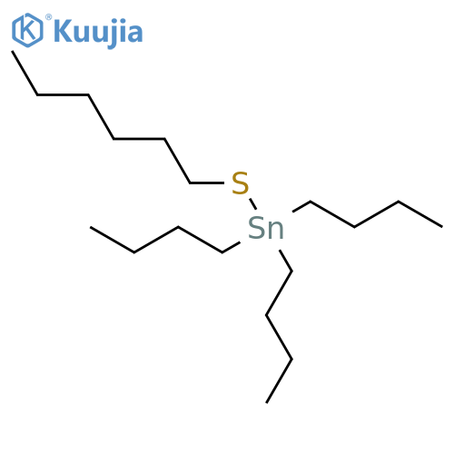 Stannane, tributyl(hexylthio)- structure