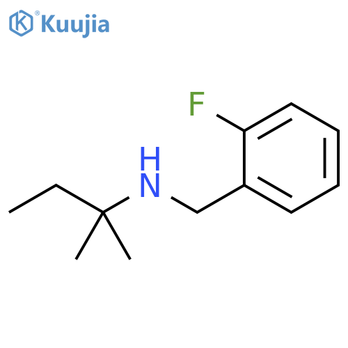 (2-fluorophenyl)methyl(2-methylbutan-2-yl)amine structure