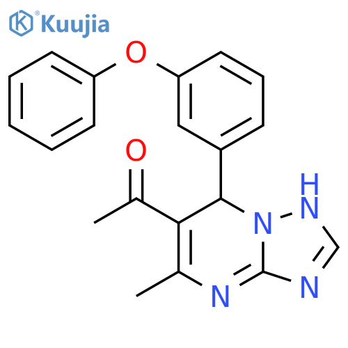 1-5-methyl-7-(3-phenoxyphenyl)-4H,7H-1,2,4triazolo1,5-apyrimidin-6-ylethan-1-one structure