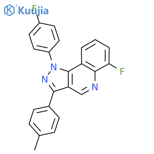 6-fluoro-1-(4-fluorophenyl)-3-(4-methylphenyl)-1H-pyrazolo4,3-cquinoline structure