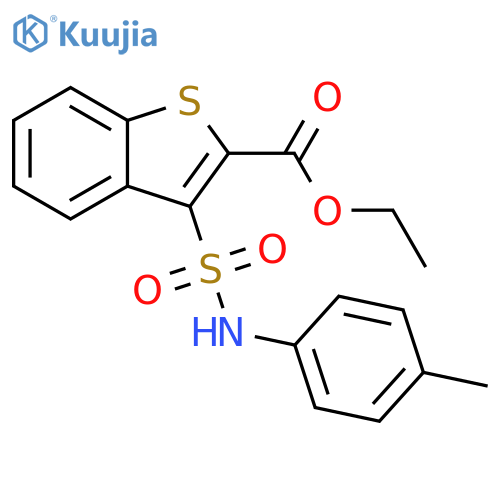 ethyl 3-(4-methylphenyl)sulfamoyl-1-benzothiophene-2-carboxylate structure
