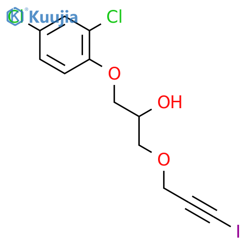 2-Propanol, 1-(2,4-dichlorophenoxy)-3-[(3-iodo-2-propynyl)oxy]- structure