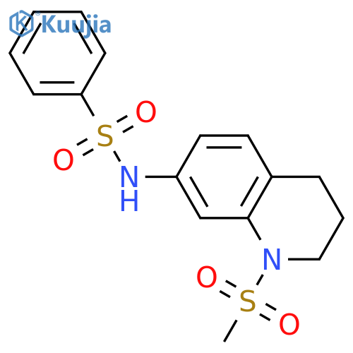 N-(1-methanesulfonyl-1,2,3,4-tetrahydroquinolin-7-yl)benzenesulfonamide structure