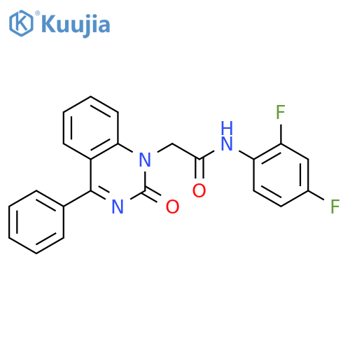 N-(2,4-difluorophenyl)-2-(2-oxo-4-phenyl-1,2-dihydroquinazolin-1-yl)acetamide structure