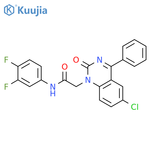 2-(6-chloro-2-oxo-4-phenyl-1,2-dihydroquinazolin-1-yl)-N-(3,4-difluorophenyl)acetamide structure