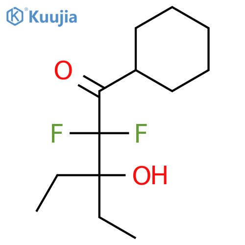 1-Pentanone, 1-cyclohexyl-3-ethyl-2,2-difluoro-3-hydroxy- structure