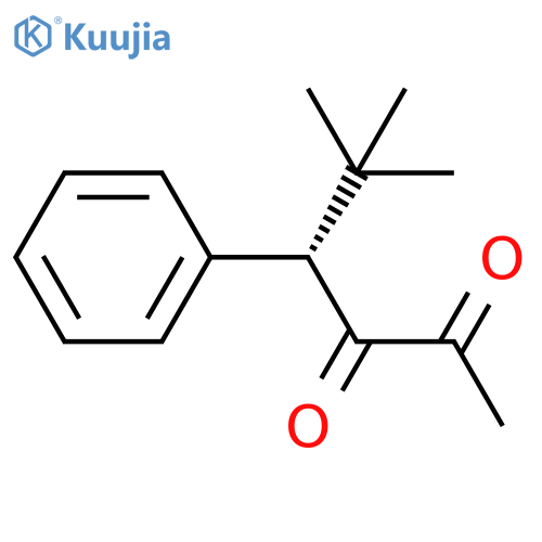 2,3-Hexanedione, 5,5-dimethyl-4-phenyl-, (S)- structure