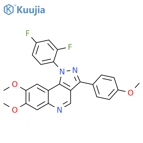 1-(2,4-difluorophenyl)-7,8-dimethoxy-3-(4-methoxyphenyl)-1H-pyrazolo4,3-cquinoline structure