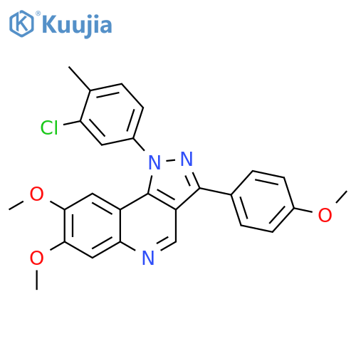 1-(3-chloro-4-methylphenyl)-7,8-dimethoxy-3-(4-methoxyphenyl)-1H-pyrazolo4,3-cquinoline structure