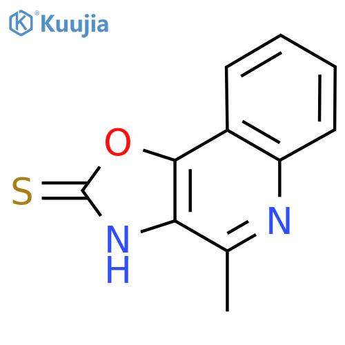 Oxazolo[4,5-c]quinoline-2(3H)-thione, 4-methyl- structure