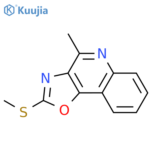 Oxazolo[4,5-c]quinoline, 4-methyl-2-(methylthio)- structure