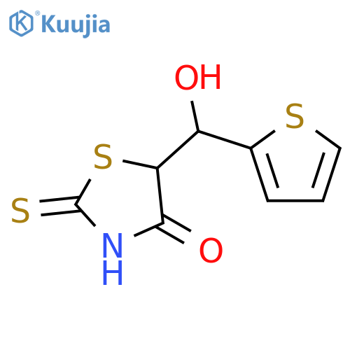 4-Thiazolidinone, 5-(hydroxy-2-thienylmethyl)-2-thioxo- structure