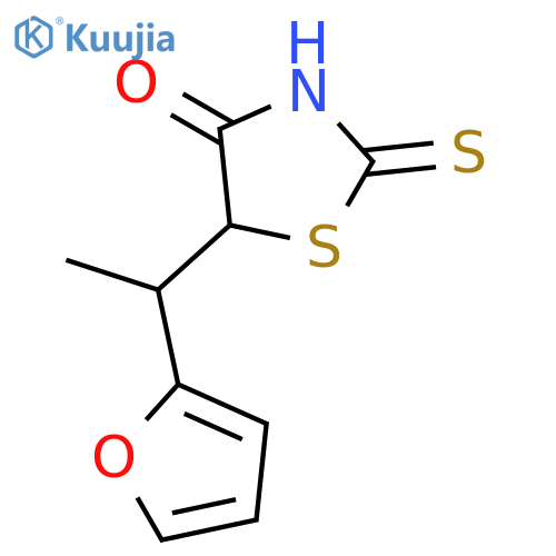 4-Thiazolidinone, 5-[1-(2-furanyl)ethyl]-2-thioxo- structure