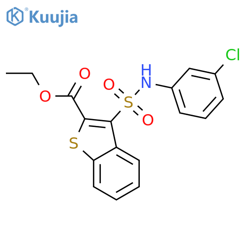 ethyl 3-(3-chlorophenyl)sulfamoyl-1-benzothiophene-2-carboxylate structure